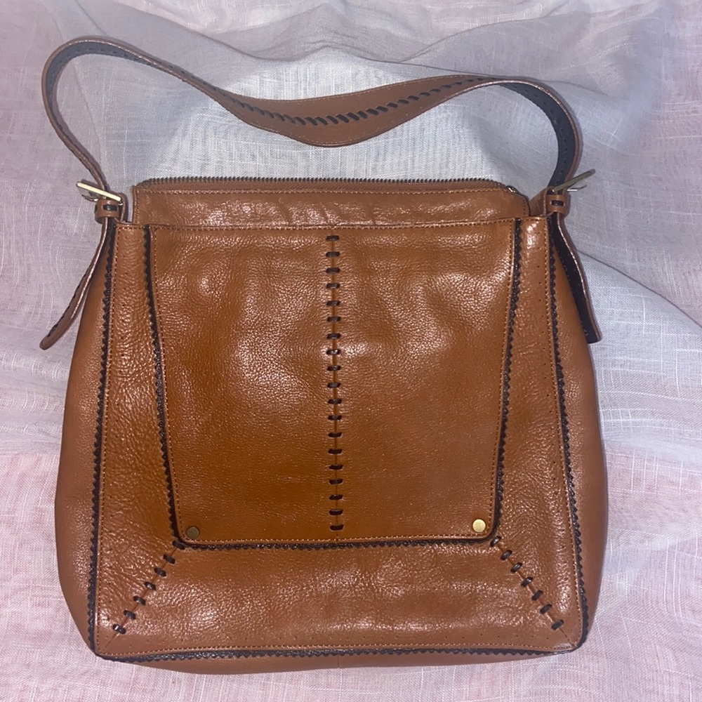 Vintage Antonio Melani Handbag/Satchel-Tan Leather